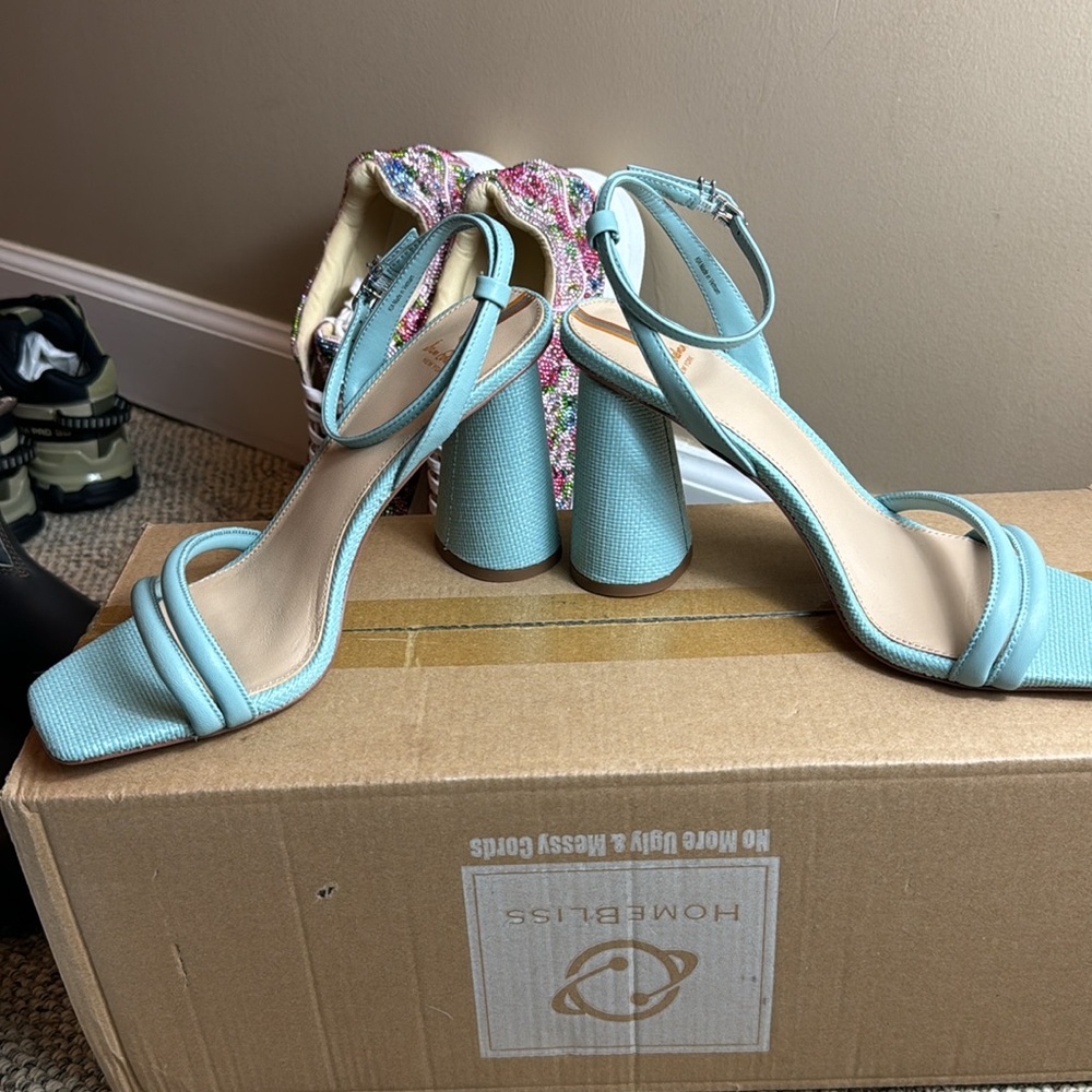 NWTIB • Sam Edelman • Womens Kia Block Heel Sandal • Tide Blue • Size 9 😍 - Picture 16 of 17